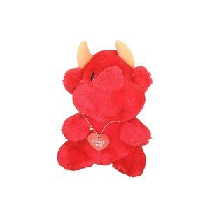 Russ‎ Berrie Hot Stuff Red Devil Plush Toy W/ "I Love You" Heart 7"
